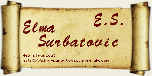 Elma Šurbatović vizit kartica
